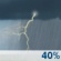 Nuageux, Chance Léger Showers et Chance Thunderstorms Nuageux, Chance Léger Showers et Chance Thunderstorms